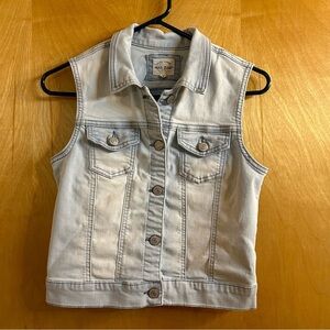 Wax jean Women’s Light Wash Denim Jean Vest - Size Small